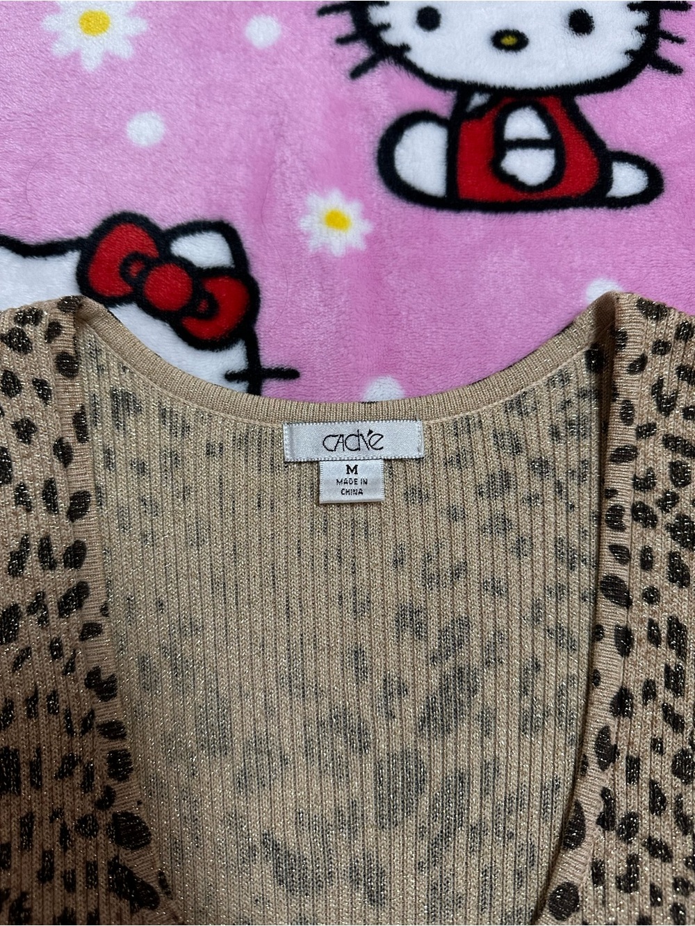 Cache Leopard Sequin Tank Top - Brown - Picture 3 of 8